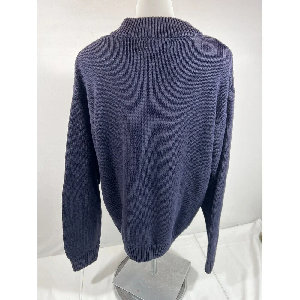 Banana Republic Men's XL Cotton 1/4 Button‎ Henley Pullover Sweater